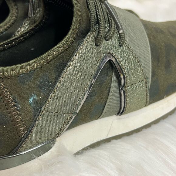 TopModa Green Leopard Print Sneakers Size 7.5 Bin 22 - Picture 9 of 12